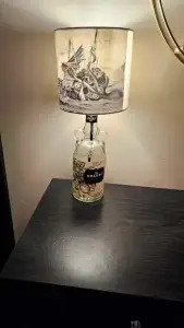 Lamp holder adapter for alcohol bottle
