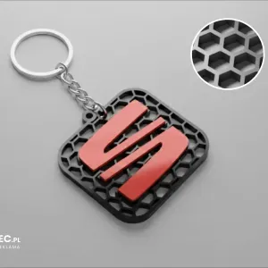 Seat honeycomb logo keychain
