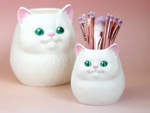 Cat Pen Holder / Pot / Vase