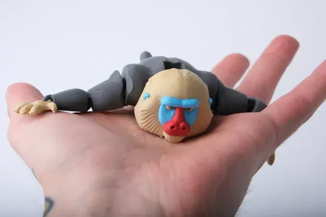 Mandrill Flexi Toy Articulated Monkey Collectible — Image 2 of 4