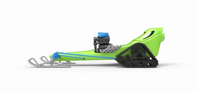 Front engine old school snow dragster V2 Scale 1:25 — Image 5 of 9