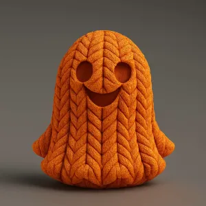 knitted cute halloween ghost