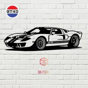 FORD GT40 VINTAGE - 2D WALL ART #2
