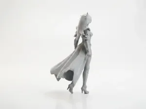 Futuristic Armor Female Figurine 3D Printable