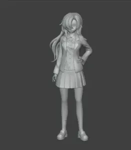 Japanese-style schoolgirl JK uniform anime figure