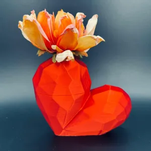 Heart flower holder valentines decor