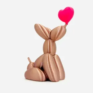 Balloon dog with heart decor