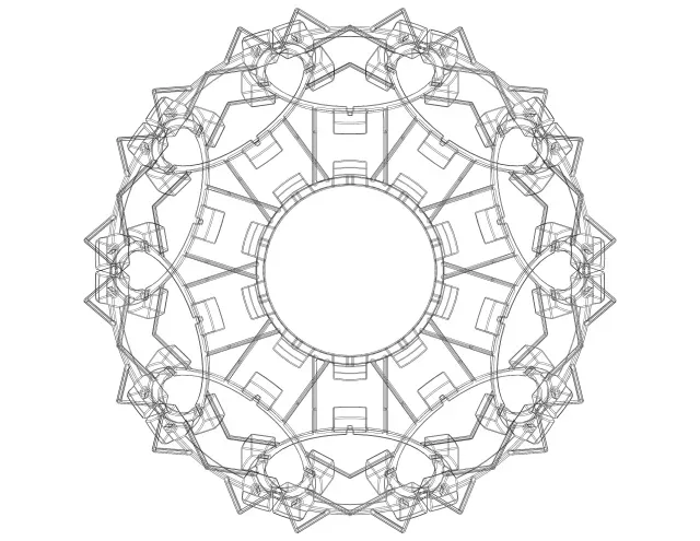 Wireframe Shape Geometric Companion Dodecahedron — Image 7 of 9