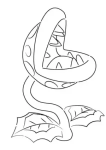 Piranha plant stencil 5