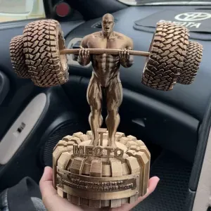 Cup weightlifter lifts heavy wheels