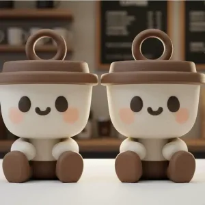 coffee keychains for couples