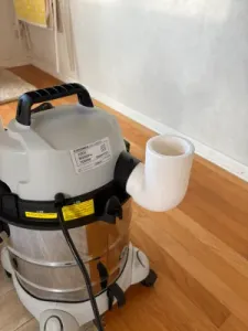 業務用掃除機の熱排出を上にするパーツ