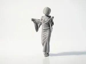 Lady Undressing Figurine Female Figure 3D Printable