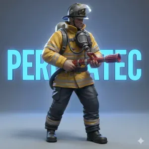 firefighter in action