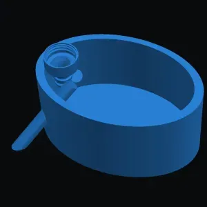 dog bowl with coke bottle attachment