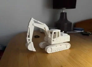 Tracked Excavator Construction Vehicle 3D Model