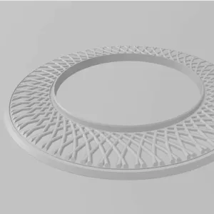 Rosetón Techo Ventiladores: Mod-3 Arco Plano Auto-centrado