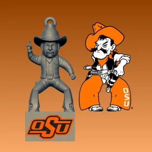 NCAA- Mascot Hanging Figurine Oklahoma State - 3D print
