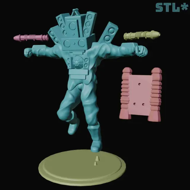 UPGRADED TITAN SPEAKERMAN FROM SKIBIDI TOILET | 3D FAN ART — Фото 8 из 9