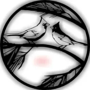 bird hair 297*297*0.8mm wall art