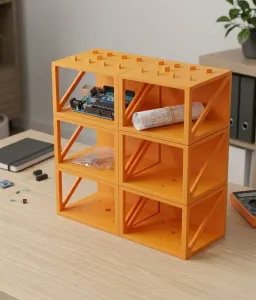 Stackable rack Electronics organizer