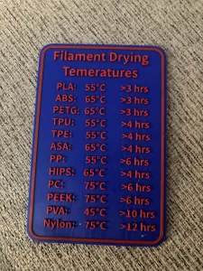 Filament Drying Guide