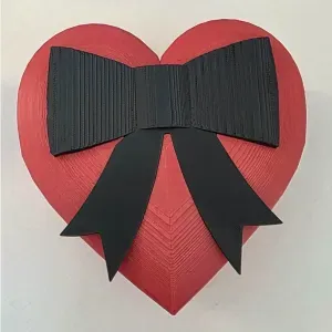 Heart Magnetic Box with Decorative Bow