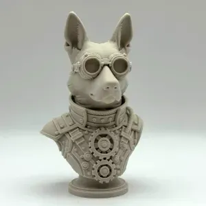 Steampunk German Shepherd Bust