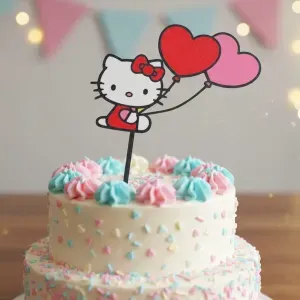 Cake Topper Hello Kitty con Globos