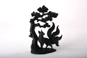 Kitsune Fox Tree Sculpture - Fantasy Statue