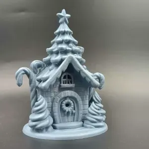Candy Cane Christmas Cottage - Xmas Tree House