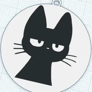 keychain cat face