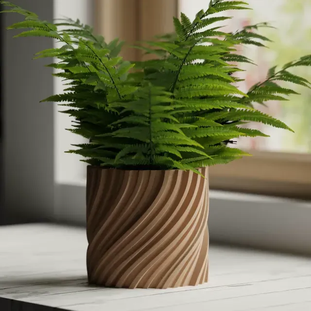 Plant Pot Planter Wavy 2 Twisted