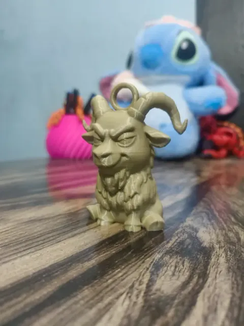 Cute Goat Keychain – Cartoon Ram 3D Printable Animal Keychain — Фото 3 из 4