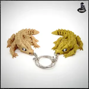 Immortal Dragon Keychains - Articulated - Print in Place