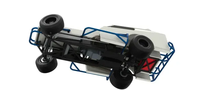 Vintage Dirt Modified stock car V8 while turning Scale 1:25 — Image 3 of 9