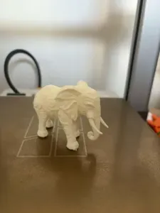 Decorative Spiral Elephant –3D Printable Sculpture