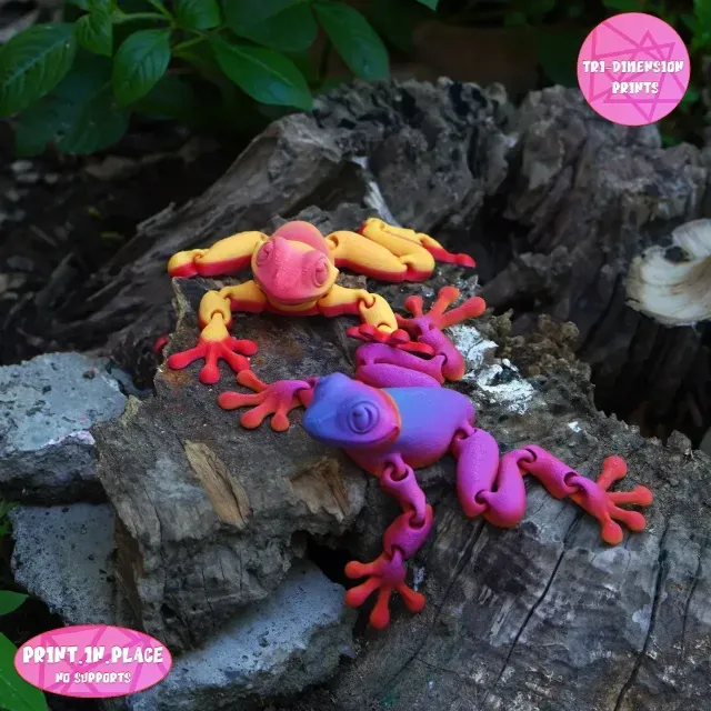 Print In Place Cute Flexi Red-Eyed Tree Frog — Фото 6 из 9