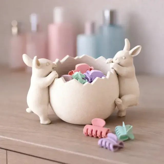 Easter Basket with Bunny | Cracked Egg with Rabbits — Image 4 of 9