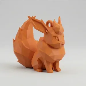 Low Poly Flareon Keychain | #15