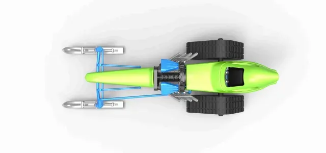 Front engine old school snow dragster V2 Scale 1:25 — Image 7 of 9