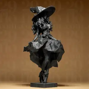 Playful Witch - Geometric Figurine