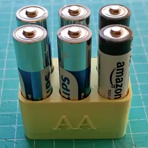 6 AA Battery Organizer
