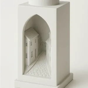 Tea light lamp - night street