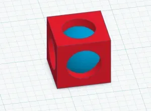 Test cube with sphere
