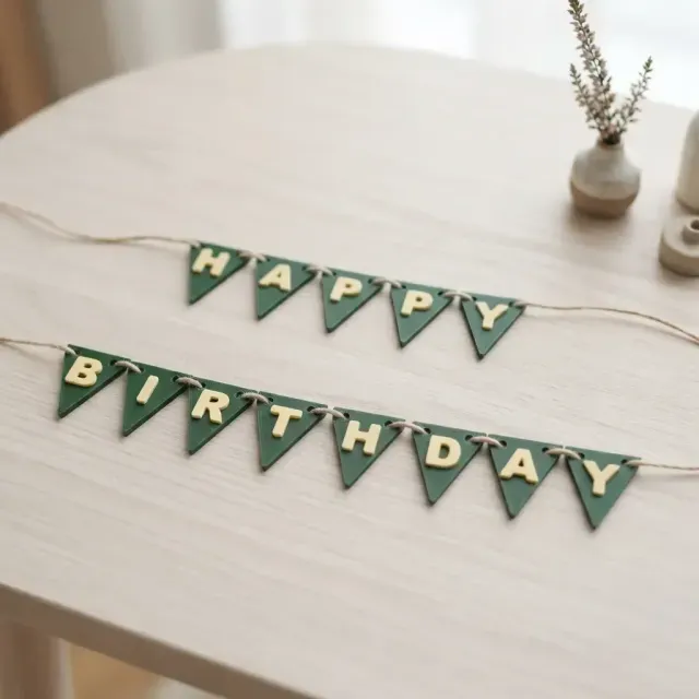 Mini Dollhouse Bunting Letters STL and 3MF A–Z Ñ 1:12 Scale — Фото 8 из 9