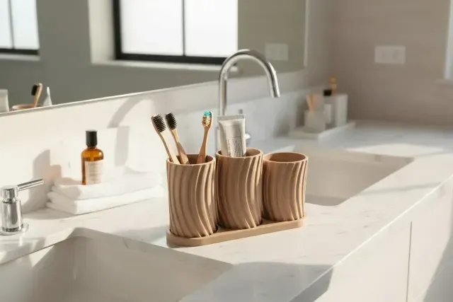 Modern Toothbrush holder set "Little Family" — Фото 2 из 9