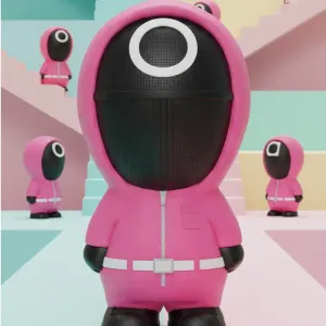 soldier circle mask squid game keychain