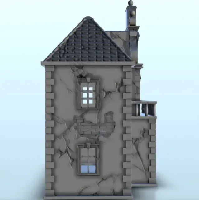 Baroque building 3 - terrain WW2 scenery modern miniatures — Image 6 of 9