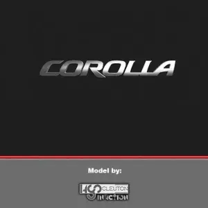 Car emblem Toyota Corolla letters